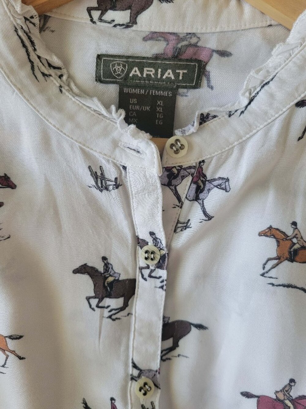 Ariat Clarion Blouse Classic Equestrian Button Down Horse Rider Women’s XL - Picture 2 of 10